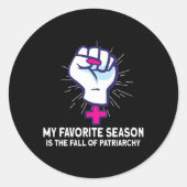 フェミニズム女性エンパワーメントPro-choice Pro Abortio ラウンドシール (正面)