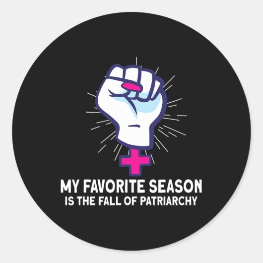 フェミニズム女性エンパワーメントPro-choice Pro Abortio ラウンドシール (正面)