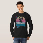 フェミニズム女性権化レトロ Tシャツ (正面フル)