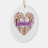 フェミニズム女性解放強い女性エンパワーメント女性解放運動 セラミックオーナメント (右)