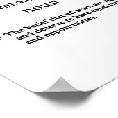 フェミニズム定義の水平 ポスター (角)