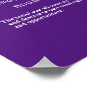 フェミニズム定義パープル垂直 ポスター (角)