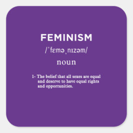 フェミニズム定義紫 スクエアシール