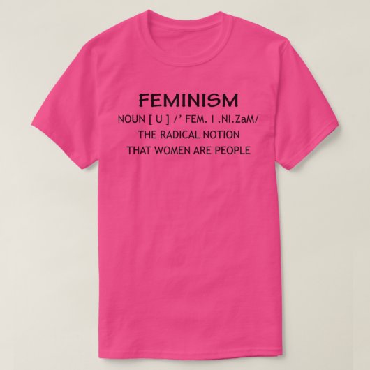 フェミニズム定義1097 Tシャツ (デザイン正面)