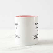 フェミニズム定義 ツートーンマグカップ (中央)