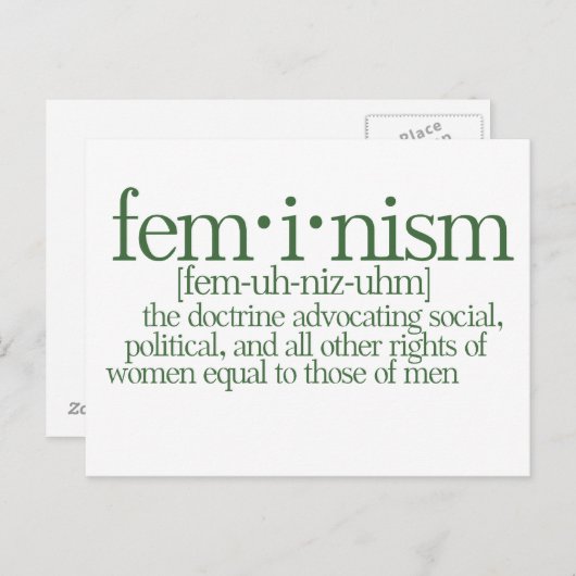フェミニズム定義 ポストカード (正面/裏面)