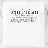 フェミニズム定義 長方形シール (バッグ)