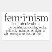 フェミニズム定義 長方形シール (正面)