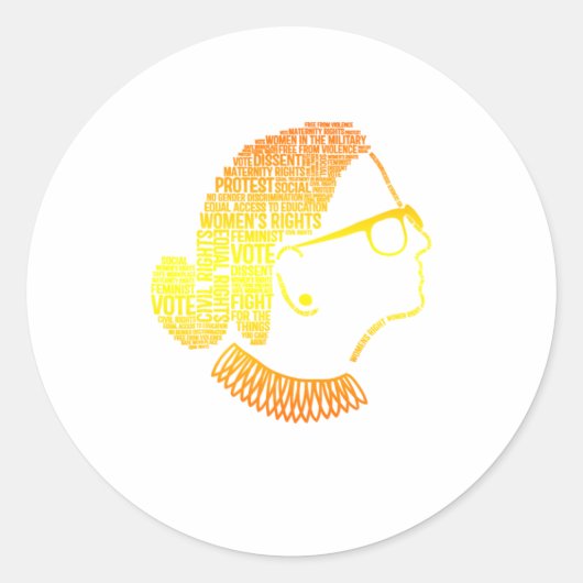 フェミニズム引用文フェミニストギフト女性の権利 ラウンドシール (正面)