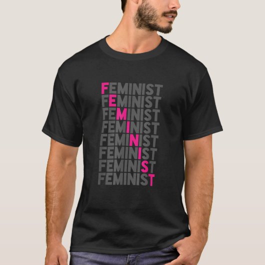 フェミニズム男女平等フェミニズム活動家女性R Tシャツ (正面)
