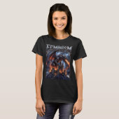 フェミニズム ドラゴン 焼き尽くす城  家父長制を打ち破れ Tシャツ (正面フル)