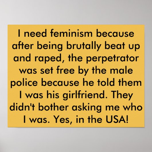 フェミニズム – ポスター – 女性に対する罪 – アート (正面)