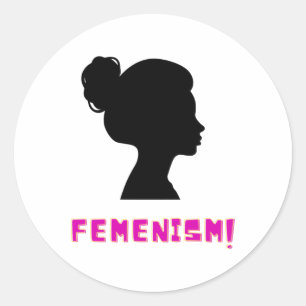 フェミニズム – 女性の権利!!!シール ラウンドシール