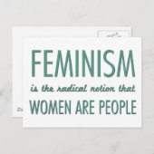 フェミニズム:女性は人であるという根本的な考え ポストカード (正面/裏面)