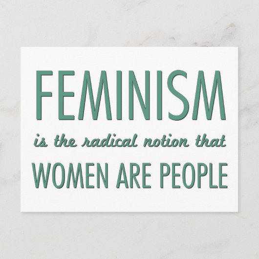 フェミニズム:女性は人であるという根本的な考え ポストカード (正面)
