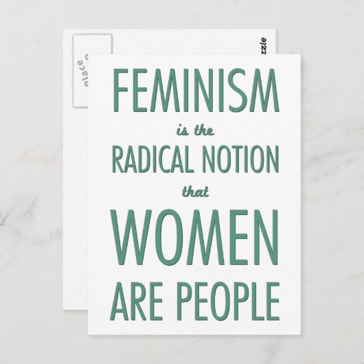 フェミニズム: 女性は人間であるという過激な考え ポストカード (正面/裏面)
