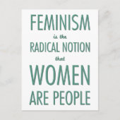 フェミニズム: 女性は人間であるという過激な考え ポストカード (正面)