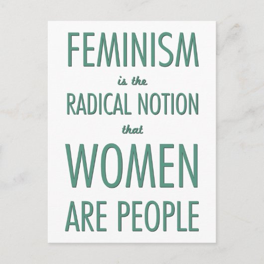 フェミニズム: 女性は人間であるという過激な考え ポストカード (正面)