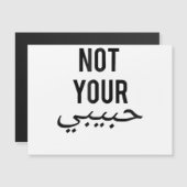 フェミニズム 女性 抗議 Tシャツ Not Your Habibi Gi (正面/裏面)