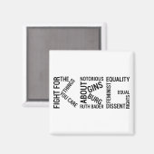 フェミニズム、悪名高いRBG、Ruth Bader Ginsburg、RGB マグネット (正面/裏面)