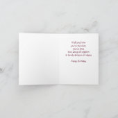 フェミニンおもしろい誕生日年齢ユーモア カード (内部)