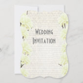 フェミニンかわいらし淡い色のパステルイエローフローラ結婚ズ 招待状 (裏面)