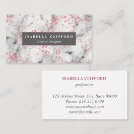 フェミニンきらめくバラ金ゴールド |プロフェッショナル 名刺