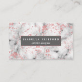 フェミニンきらめくバラ金ゴールド |プロフェッショナル 名刺 (正面)