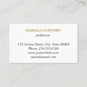 フェミニンで白い大理石|の専門のロゴ 名刺 (裏面)