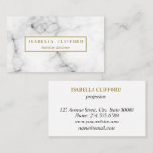 フェミニンで白い大理石|の専門のロゴ 名刺 (正面/裏面)