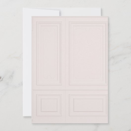 フェミニンなクラシックビンテージウェディング セーブザデート (裏面)