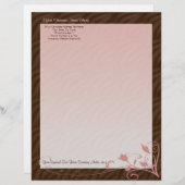 フェミニンなパーソナライズなレターヘッド レターヘッド (正面/裏面)