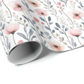 フェミニンなファームハウス フラワーズ ラッピングペーパー (ロールコーナー)