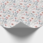 フェミニンなファームハウス フラワーデザイン ラッピングペーパー (角)