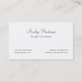 フェミニンな専門の名刺 名刺 (裏面)