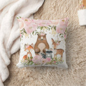 フェミニンな森林動物の森林女の子の子供部屋の装飾 クッション (ブランケット)