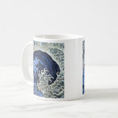 フェミニンな波、Hokusai コーヒーマグカップ (正面左)