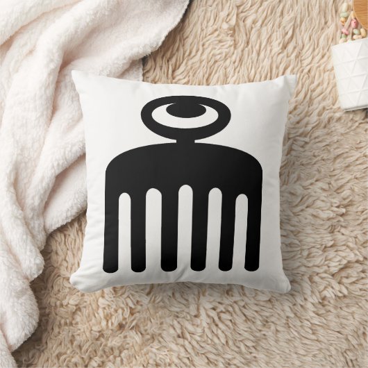 フェミニンな美しいのためのDuafe | Adinkraの記号 クッション (ブランケット)