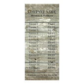 フェミニンカントリーシックなブラックレース納屋の木材 ラックカード (裏面)