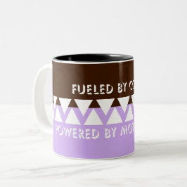 フェミニンストライプのタイポグラフィ | コーヒーママ引用文 ツートーンマグカップ