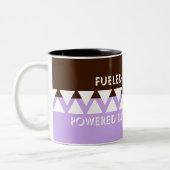 フェミニンストライプのタイポグラフィ | コーヒーママ引用文 ツートーンマグカップ (左)