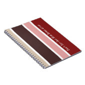 フェミニンストライプコーヒーママ引用文 ノートブック (右側)