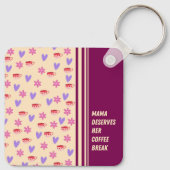 フェミニンストライプMama Coffee Break Art キーホルダー (裏面)