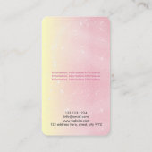 フェミニンソーシャルメディアバラ金ゴールドピンクグリッター 名刺 (裏面)