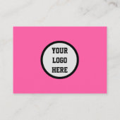 フェミニンネイルアートQRコードスキャン可能ネオンピンク 名刺 (裏面)