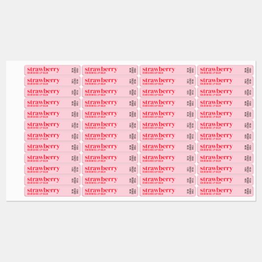 フェミニンピッモダンクガーリーメイクアップ口唇バーム管 ラベル (シート)