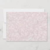 フェミニンピンクのローズ 80歳の誕生日パーティー 招待状 (裏面)