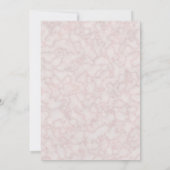 フェミニンピンクのローズ 80歳の誕生日パーティー 招待状 (裏面)