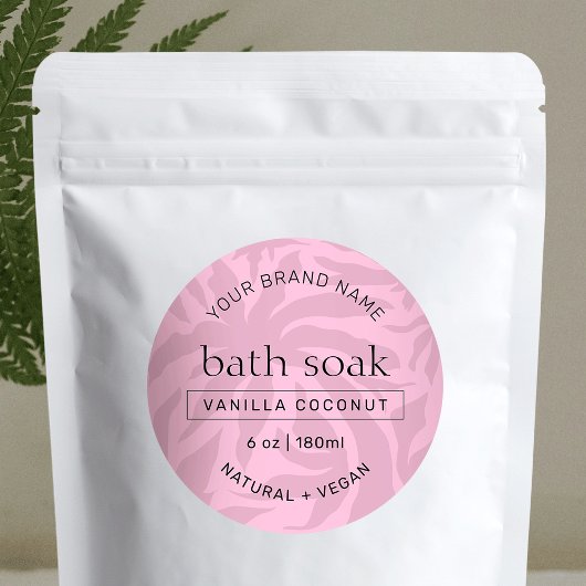 フェミニンピンクバス&体ラウンドプロダクト防水 ラベル