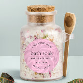 フェミニンピンクバス&体ラウンドプロダクト防水 ラベル